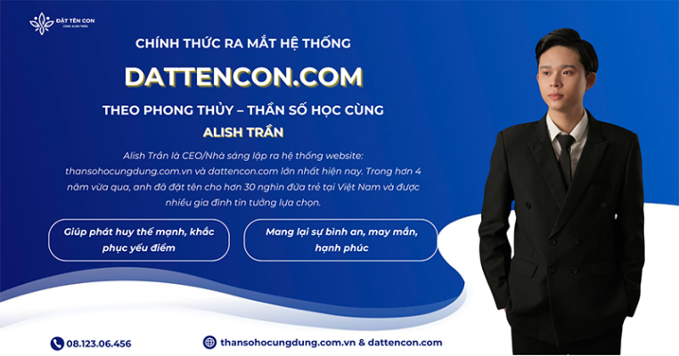 Hệ thống dattencon.com cùng thầy Alish Trần