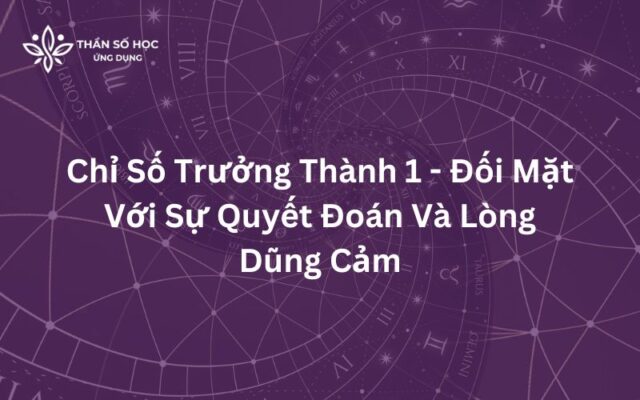 Chỉ số trưởng thành 1 - Đối mặt với sự quyết đoán và lòng dũng cảm