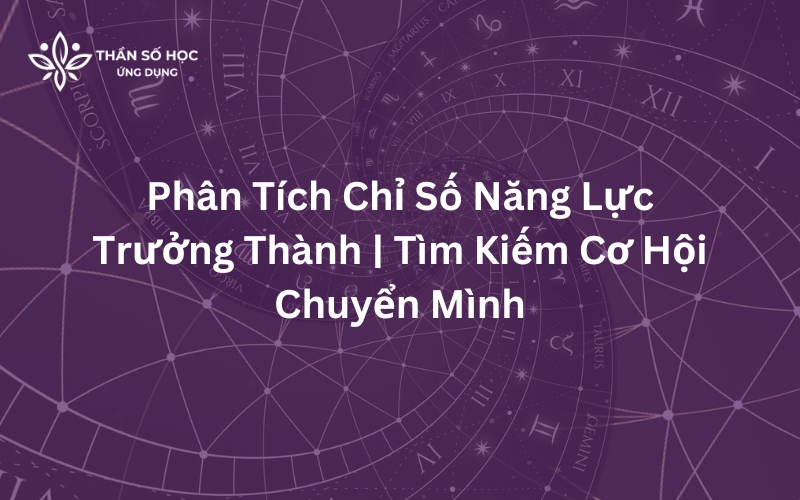 Phân tích chỉ số năng lực trưởng thành | Tìm kiếm cơ hội chuyển mình