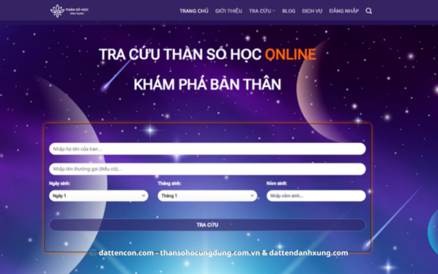 Hệ thống thần số học online của thầy Alish Trần