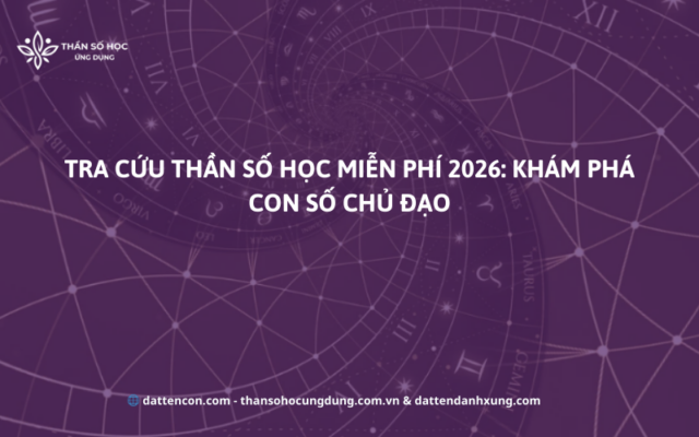 Tra cứu thần số học miễn phí 2026: Khám phá con số chủ đạo